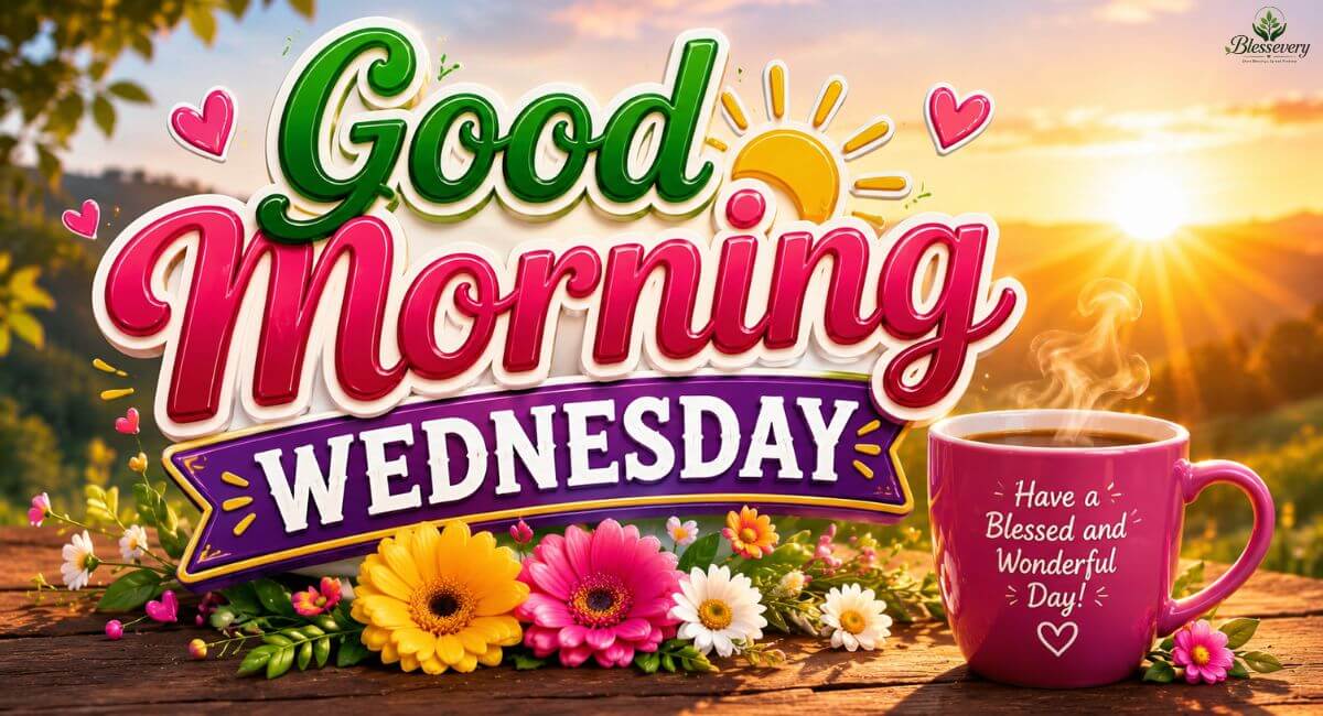 Good Morning Wednesday image with sunrise