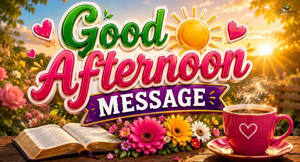 Good Afternoon Message with beautiful blessings and sunshine