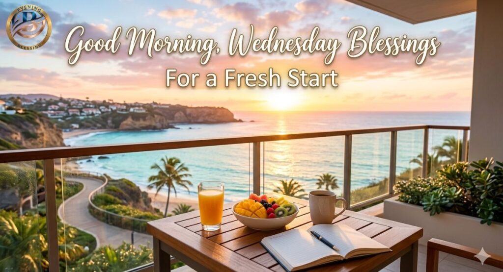 Wednesday Blessings and Prayers with beautiful sunrise and inspiring morning message