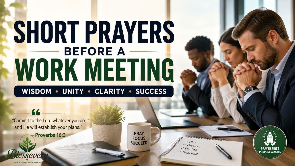 Short prayers before a work meeting for wisdom, unity, and clarity