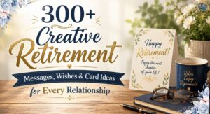 Person celebrating retirement with a card and gift, smiling at the beginning of a new chapter