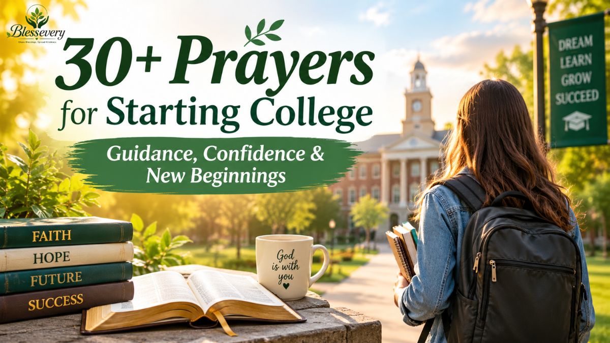 Prayers for starting college for guidance, confidence, and new beginnings